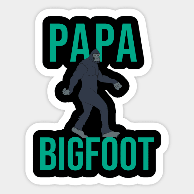 Papa bigfoot Sticker by cypryanus